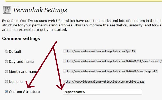 Changing the wordpress URL structure to be more SEO friendly and neat.