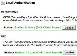 email authentication screenshot from Cpanel.
