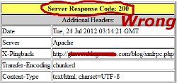 server response code